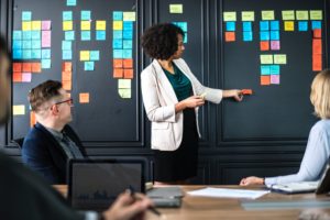 Brainstorming session or presentation