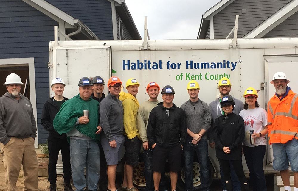 Judson Group team day of service at Habitat for Humanity site